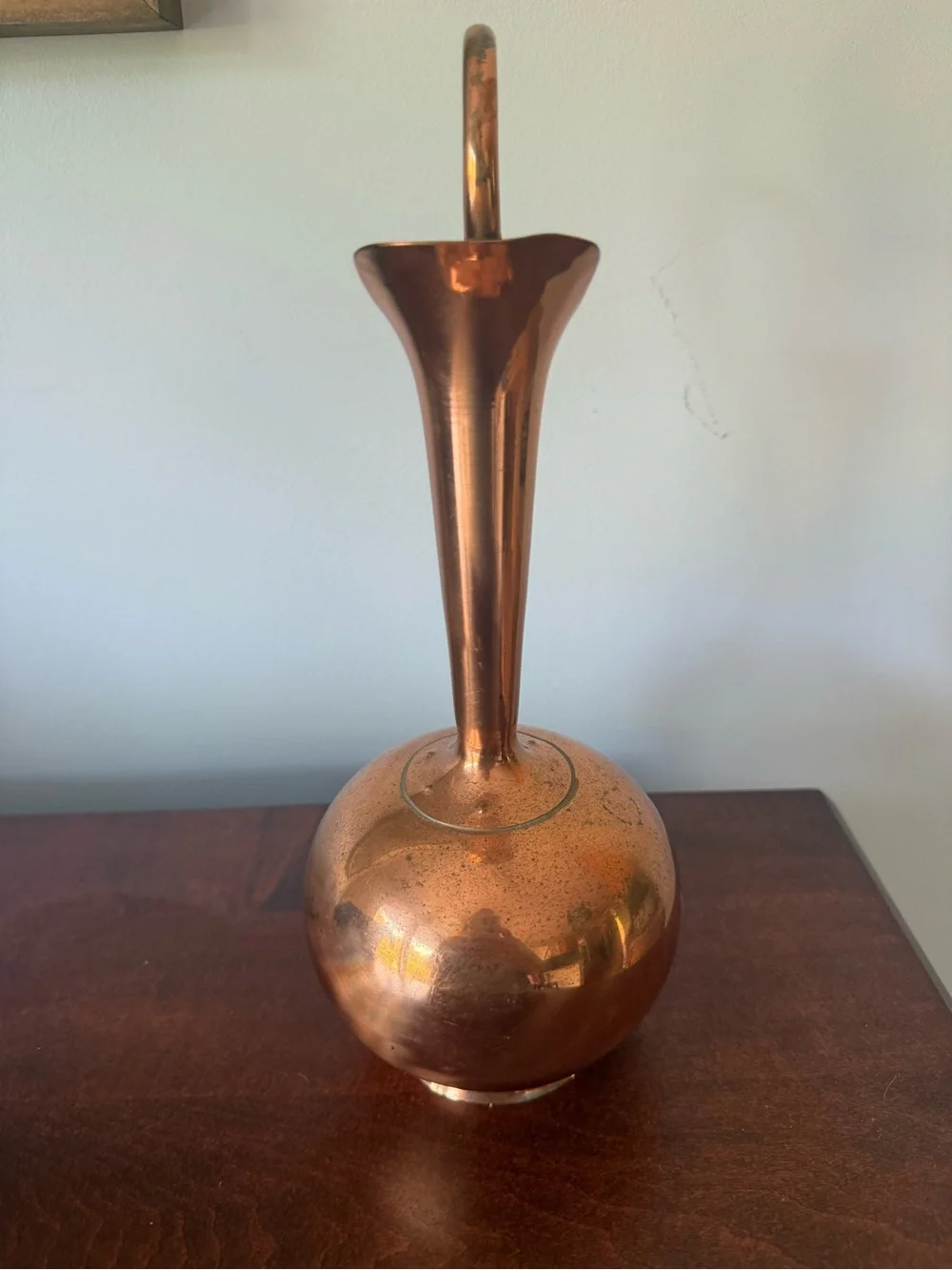 Copper-Tone Decorative Ewer Vase - Home Accents